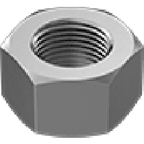 HEX NUT 3/8-16 ZINC PLATED FINISHED GRADE 5